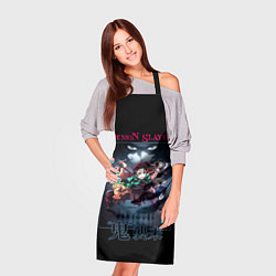 Фартук кулинарный Клинок, рассекающий демонов - плакат, цвет: 3D-принт — фото 2