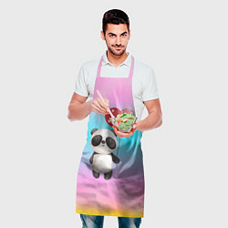 Фартук кулинарный Маленькая панда с сердечком, цвет: 3D-принт — фото 2