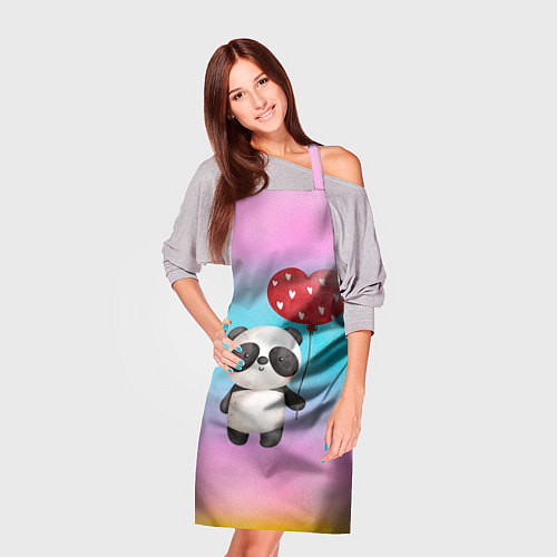 Фартук Маленькая панда с сердечком / 3D-принт – фото 3