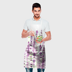 Фартук кулинарный Цветы Лаванды акварелью, цвет: 3D-принт — фото 2