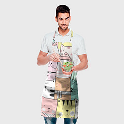 Фартук кулинарный Кошечки 3D, цвет: 3D-принт — фото 2