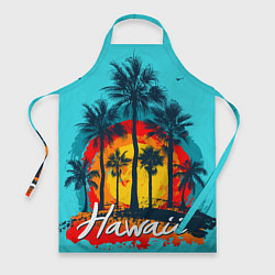 Фартук кулинарный Hawaii Солнце, Пальмы, цвет: 3D-принт