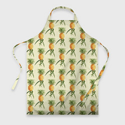 Фартук кулинарный Побеги ананасов, цвет: 3D-принт