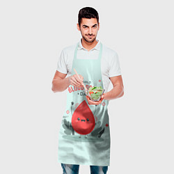 Фартук кулинарный Капелька крови, цвет: 3D-принт — фото 2