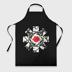 Фартук кулинарный RHCP Logo Red Rose, цвет: 3D-принт