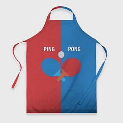 Фартук кулинарный PING PONG теннис, цвет: 3D-принт