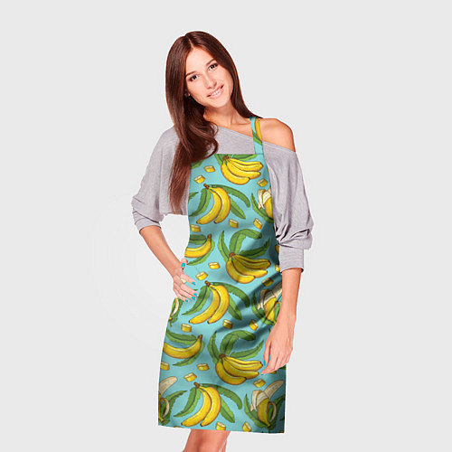 Фартук Banana pattern Summer Fashion 2022 / 3D-принт – фото 3