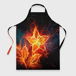 Фартук кулинарный Flower Neon Fashion 2035 Flame, цвет: 3D-принт