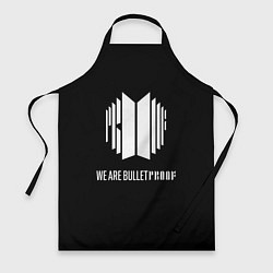 Фартук кулинарный BTS WE ARE BULLETPROOF БТС - мы пуленепробиваемые, цвет: 3D-принт