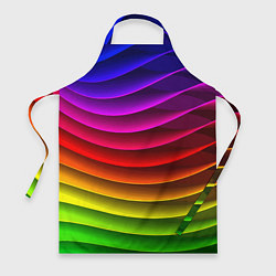 Фартук кулинарный Color line neon pattern Abstraction Summer 2023, цвет: 3D-принт