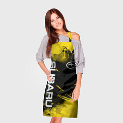 Фартук кулинарный СУБАРУ - SUBARU Желтые пятна, цвет: 3D-принт — фото 2