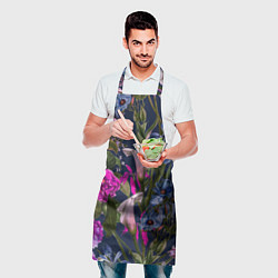 Фартук кулинарный Цветы Таинственные, цвет: 3D-принт — фото 2