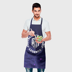 Фартук кулинарный Символ Atletico Madrid и круглая надпись Football, цвет: 3D-принт — фото 2