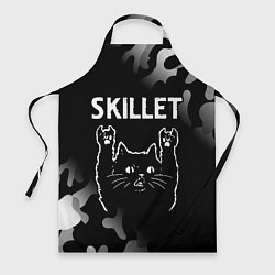 Фартук кулинарный Группа Skillet и Рок Кот, цвет: 3D-принт