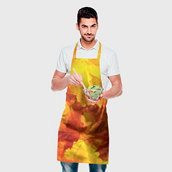 Фартук кулинарный Желтые-листья, цвет: 3D-принт — фото 2