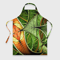 Фартук кулинарный Растительный абстрактный фрактальный паттерн Veget, цвет: 3D-принт