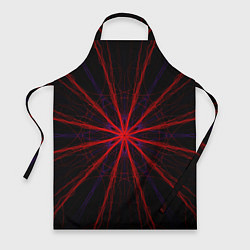 Фартук кулинарный Красный эфир 3D - абстракция, цвет: 3D-принт