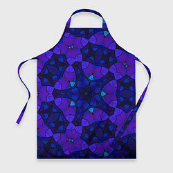 Фартук Калейдоскоп -геометрический сине-фиолетовый узор