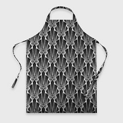 Фартук кулинарный Черно-белый модный геометрический узор арт деко, цвет: 3D-принт