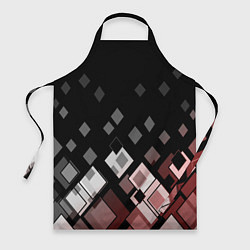 Фартук кулинарный Geometric pattern черно-коричневый узор Ромбы, цвет: 3D-принт
