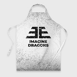 Фартук кулинарный Imagine Dragons с потертостями на светлом фоне, цвет: 3D-принт