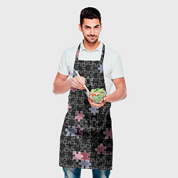 Фартук кулинарный Пазлы, винтаж, ретро, цвет: 3D-принт — фото 2