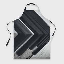 Фартук кулинарный Абстрактные геометрические линии - Белый, цвет: 3D-принт
