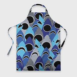 Фартук кулинарный Пасть акулы - паттерн, цвет: 3D-принт