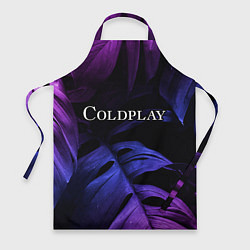 Фартук кулинарный Coldplay neon monstera, цвет: 3D-принт