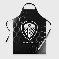 Фартук кулинарный Leeds United sport на темном фоне, цвет: 3D-принт