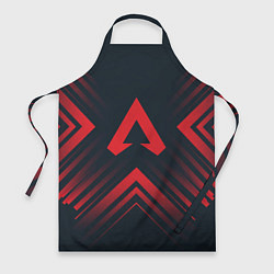 Фартук кулинарный Красный символ Apex Legends на темном фоне со стре, цвет: 3D-принт