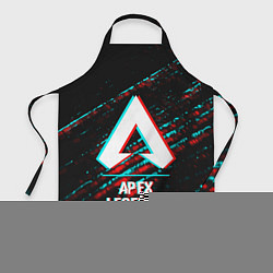 Фартук кулинарный Apex Legends в стиле glitch и баги графики на темн, цвет: 3D-принт