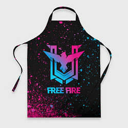 Фартук кулинарный Free Fire - neon gradient, цвет: 3D-принт