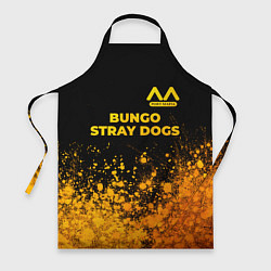 Фартук кулинарный Bungo Stray Dogs - gold gradient: символ сверху, цвет: 3D-принт