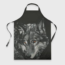 Фартук кулинарный Серый мудрый волк, цвет: 3D-принт