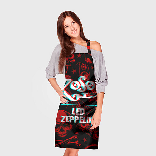 Фартук Led Zeppelin rock glitch / 3D-принт – фото 3