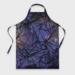 Фартук кулинарный Blue with black stripes pattern, цвет: 3D-принт
