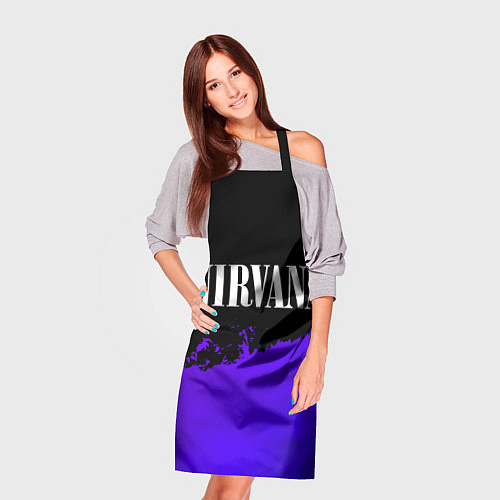 Фартук Nirvana purple grunge / 3D-принт – фото 3