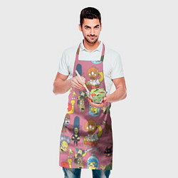 Фартук кулинарный Персонажи Симпсонов - horror pattern, цвет: 3D-принт — фото 2