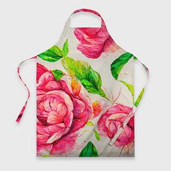 Фартук кулинарный Яркие выразительные розы, цвет: 3D-принт