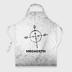 Фартук Megadeth с потертостями на светлом фоне