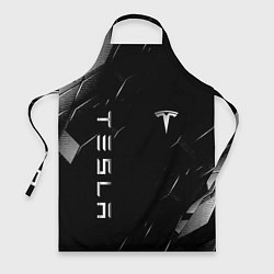 Фартук кулинарный Тесла - Черная абстракция, цвет: 3D-принт