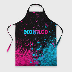 Фартук кулинарный Monaco - neon gradient: символ сверху, цвет: 3D-принт