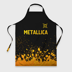 Фартук кулинарный Metallica - gold gradient: символ сверху, цвет: 3D-принт