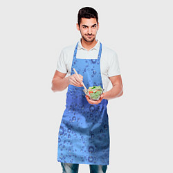 Фартук кулинарный Капли воды - текстура, цвет: 3D-принт — фото 2
