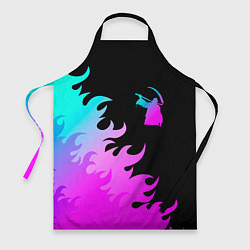 Фартук кулинарный Children of Bodom неоновый огонь, цвет: 3D-принт