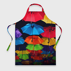 Фартук кулинарный Разноцветные зонтики - композиция, цвет: 3D-принт