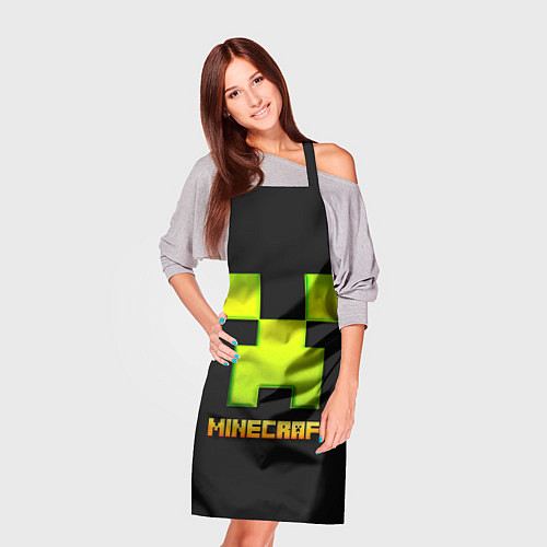 Фартук Minecraft: neon logo / 3D-принт – фото 3
