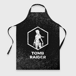 Фартук кулинарный Tomb Raider с потертостями на темном фоне, цвет: 3D-принт