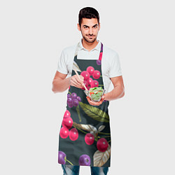 Фартук кулинарный Ягодки нарисованные, цвет: 3D-принт — фото 2